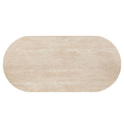 Leonardo - Dining Table - Travertine Top & Dark Oak - R&R Furniture Gallery (Fountain Valley, CA)