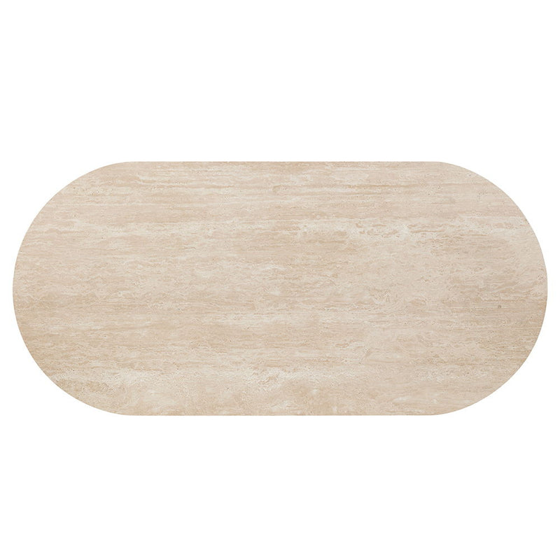 Leonardo - Dining Table - Travertine Top & Dark Oak - R&R Furniture Gallery (Fountain Valley, CA)