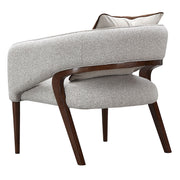 Houston - Accent Chair - Pebble / Walnut - R&R Furniture Gallery (Fountain Valley, CA)
