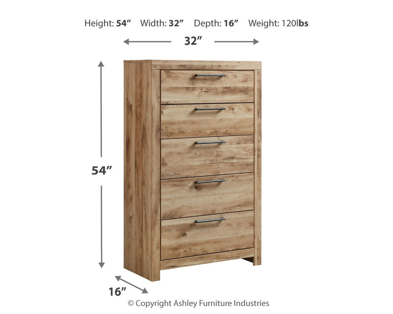 Hyanna - Five Drawer Chest - Tan Brown - R&R Furniture Gallery (Fountain Valley, CA)