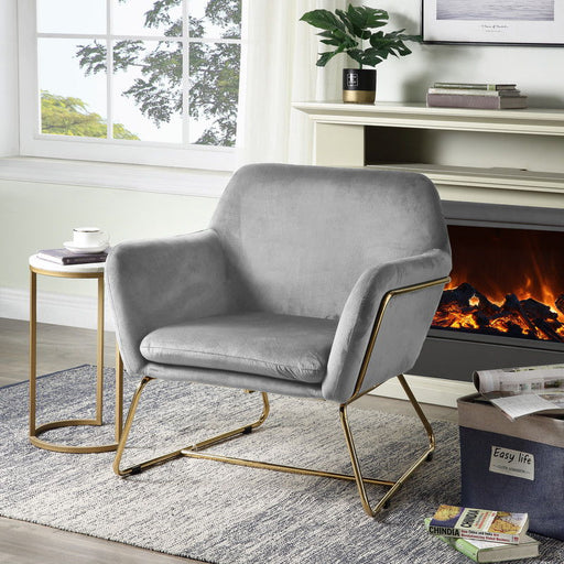 Keira - Accent Chair With Metal Base - R&R Furniture Gallery (Fountain Valley, CA)