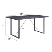 Nakula - Dining Table - Gray Oak & Black - R&R Furniture Gallery (Fountain Valley, CA)