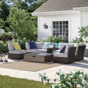 Contemporary Patio Seating Set With Fire Pit - R&R Furniture Gallery (Fountain Valley, CA)