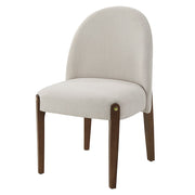 Gamarya - Side Chair (Set of 2) - White Fabric & Oak - R&R Furniture Gallery (Fountain Valley, CA)