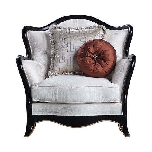 Nurmive - Chair With 2 Pillows - Beige Fabric - R&R Furniture Gallery (Fountain Valley, CA)