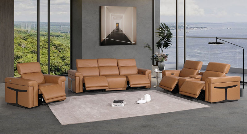 1126 - 7-Piece Modular Power Reclining Sofa, Loveseat & Chair Set In With 5 Power Recliners & Power Headrests