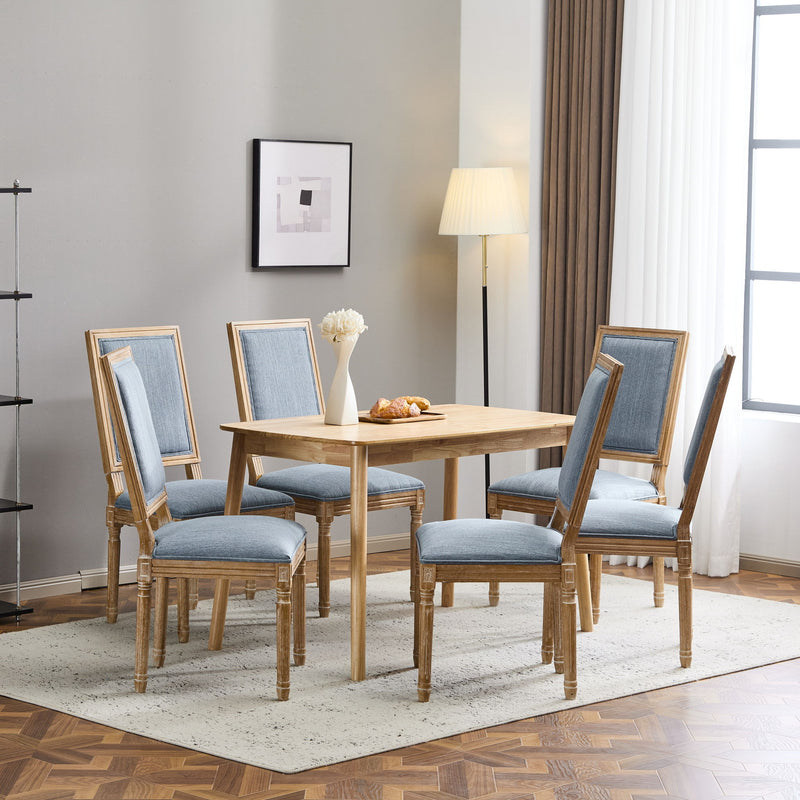 French Country Style Dining Chair With Upholstered Seating And Fluted Legs - R&R Furniture Gallery (Fountain Valley, CA)