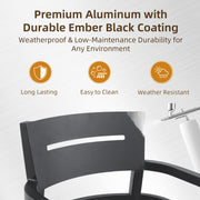 Outdoor Patio Dining Set, Squircle Dining Table, Dining Chairs With Sunbrella Cushions - R&R Furniture Gallery (Fountain Valley, CA)