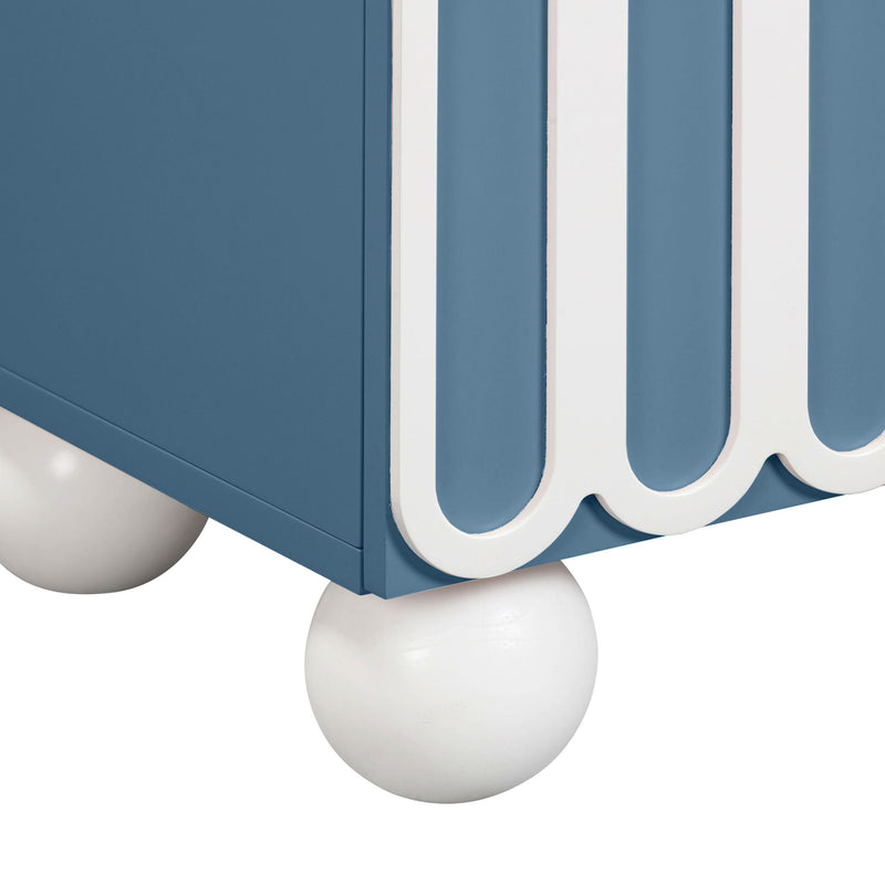 Tori - Motif Nightstand - Blue - R&R Furniture Gallery (Fountain Valley, CA)