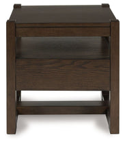 Breckington - Square End Table - Dark Brown - R&R Furniture Gallery (Fountain Valley, CA)
