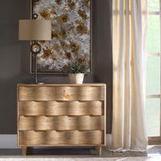 Uttermost Crawford Light Oak Accent Chest with light brown finish, featuring sleek design and storage drawers.