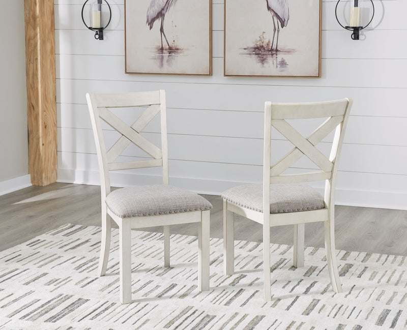 Robbinsdale - Dining Upholstered Side Chair (Set of 2) - Antique White - R&R Furniture Gallery (Fountain Valley, CA)