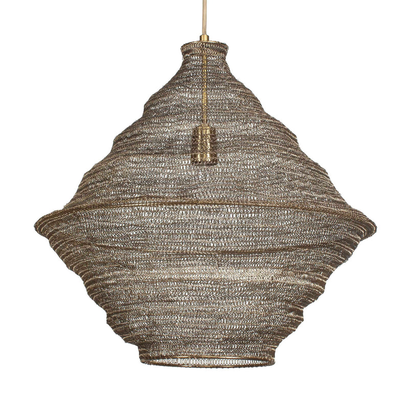 Sigh - Woven Brass 1 Light Pendant - Brass