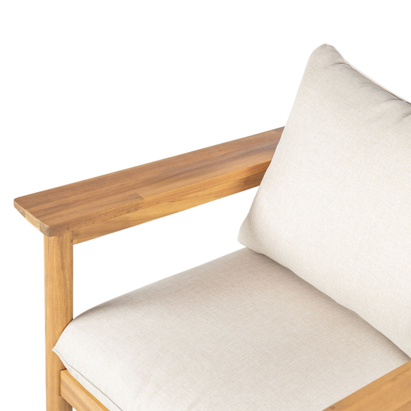 Terassi - Outdoor Lounge Chair (Set of 2) With Cushions - Beige / Light Teak - R&R Furniture Gallery (Fountain Valley, CA)