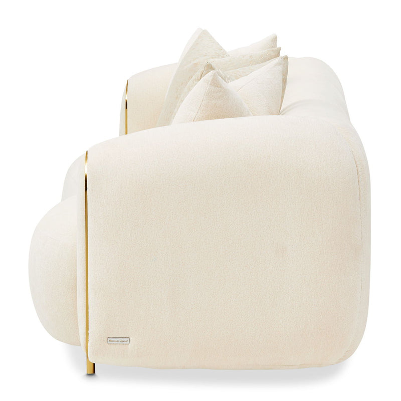 Sassani - Loveseat - Crepe / Gold - R&R Furniture Gallery (Fountain Valley, CA)