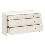 Collins - 6-Drawer Dresser - Cream - R&R Furniture Gallery (Fountain Valley, CA)