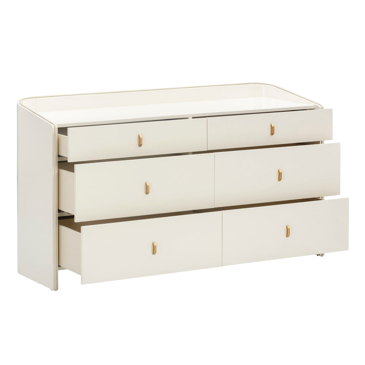 Collins - 6-Drawer Dresser - Cream - R&R Furniture Gallery (Fountain Valley, CA)