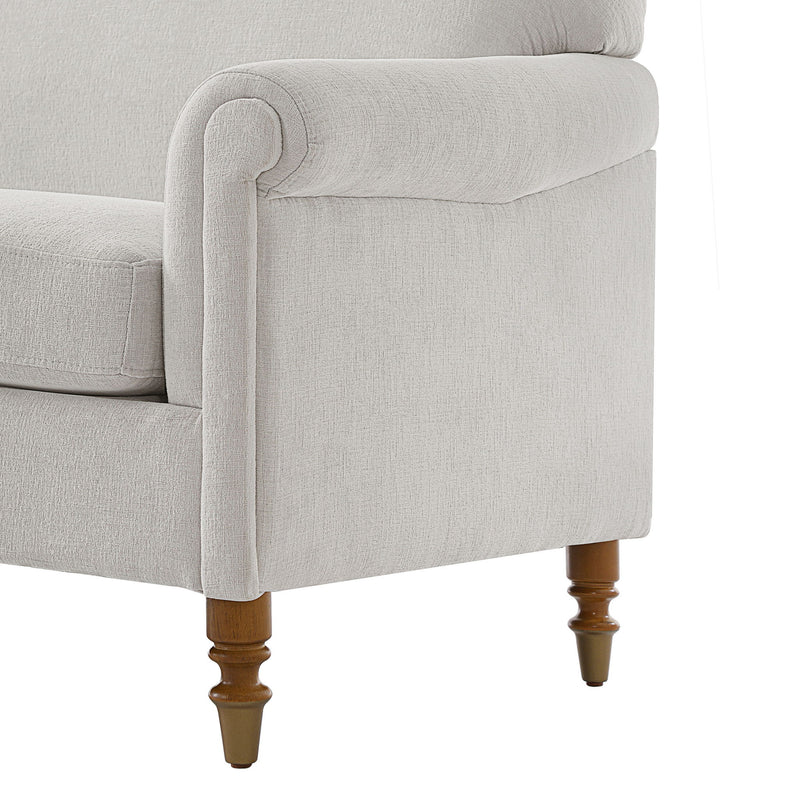 Loveseat Sofa, 2 Seater Couch With Rolled Arms