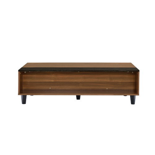 Avala - Coffee Table With Lift Top - Walnut & Black - R&R Furniture Gallery (Fountain Valley, CA)