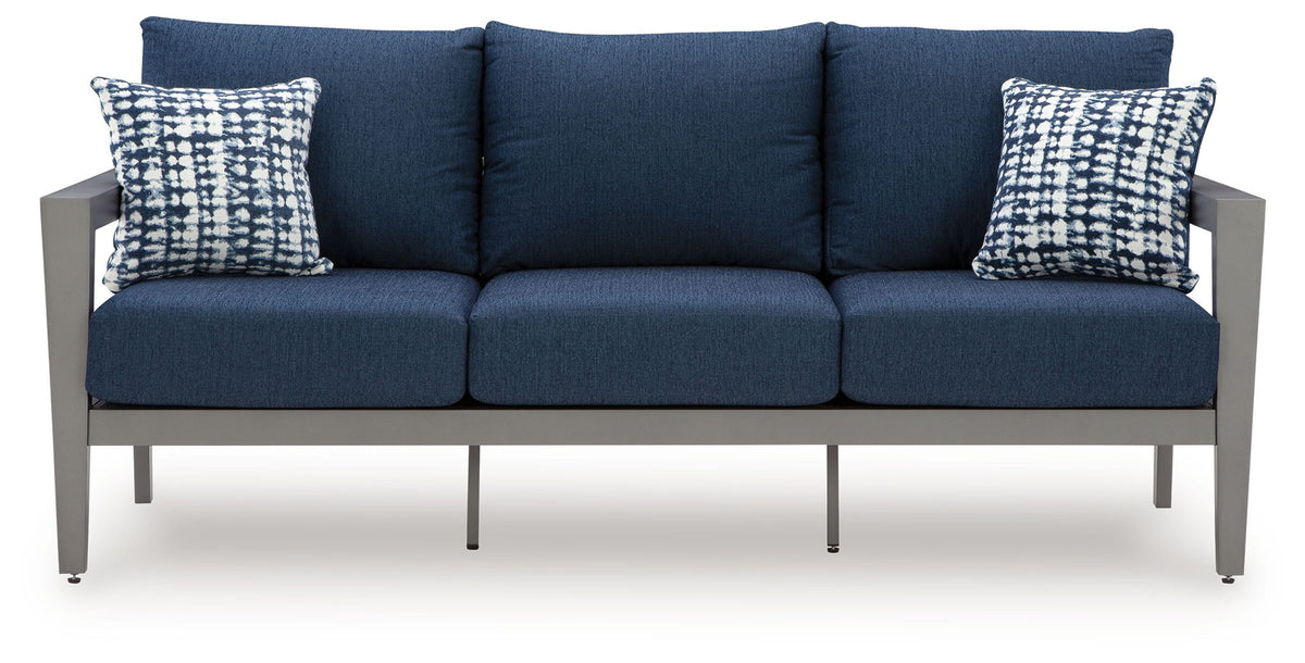 Gali - Sofa / Chairs / Table Set (Set of 4) - Gray / Blue - R&R Furniture Gallery (Fountain Valley, CA)