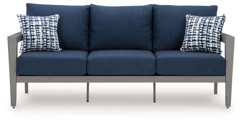 Gali - Sofa / Chairs / Table Set (Set of 4) - Gray / Blue - R&R Furniture Gallery (Fountain Valley, CA)