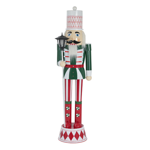 Noble House Classic Nutcracker Christmas holiday decor in green, red, and white with durable construction and detailed design.