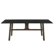 Destin - Dining Table - Sintered Stone & Walnut - R&R Furniture Gallery (Fountain Valley, CA)