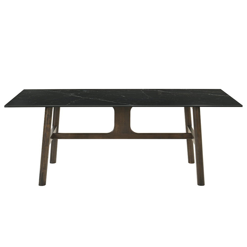 Destin - Dining Table - Sintered Stone & Walnut - R&R Furniture Gallery (Fountain Valley, CA)