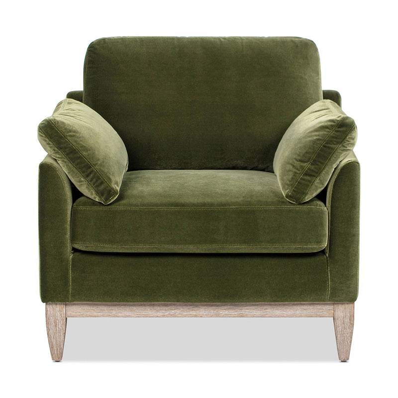 Pasadena - Wide Modern Farmhouse Accent Arm Chair - Olive Green - R&R Furniture Gallery (Fountain Valley, CA)