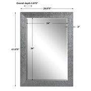 Silver Tarek wall mirror by Uttermost with a sleek, modern frame, hanging on a wall for stylish home decor.