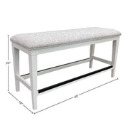 Americana Modern Dining - Upholstered Counter Bench - Cotton - R&R Furniture Gallery (Fountain Valley, CA)