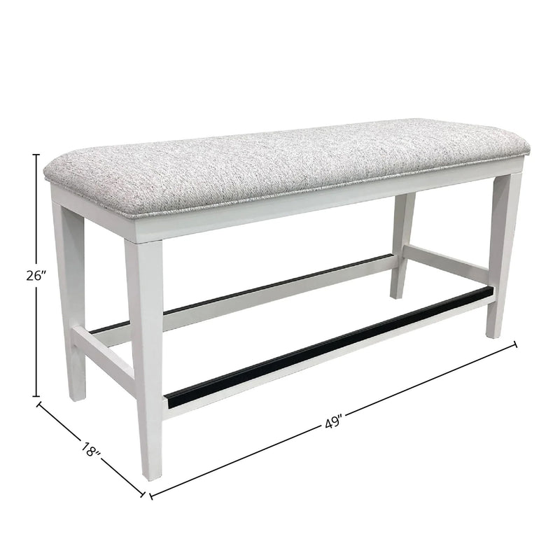 Americana Modern Dining - Upholstered Counter Bench - Cotton - R&R Furniture Gallery (Fountain Valley, CA)