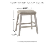 Skempton - Upholstered Stool (Set of 2) - White - R&R Furniture Gallery (Fountain Valley, CA)