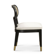 Cosette - Dining Chair - Black / Cream - R&R Furniture Gallery (Fountain Valley, CA)