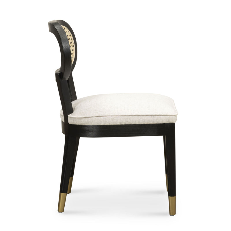 Cosette - Dining Chair - Black / Cream - R&R Furniture Gallery (Fountain Valley, CA)