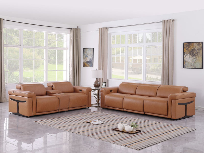 1126 - 6-Piece Modular Power Reclining Sofa And Console Loveseat Set In With 5 Power Recliners & Power Headrests - R&R Furniture Gallery (Fountain Valley, CA)