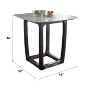 Razo - Counter Height Table With Marble Top - Marble Top & Weathered Espresso - R&R Furniture Gallery (Fountain Valley, CA)