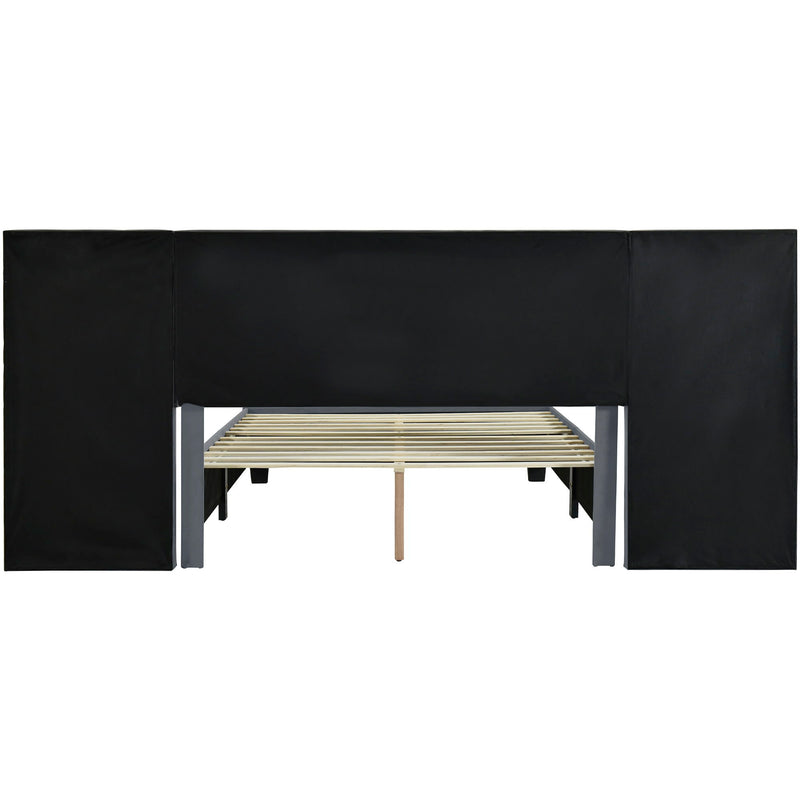 Upholstered Platform Bed With Big Headboard - R&R Furniture Gallery (Fountain Valley, CA)