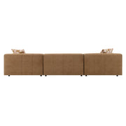 Zoey - Modular - LF Arm Chair With Pillow - Chocolate Suede - R&R Furniture Gallery (Fountain Valley, CA)