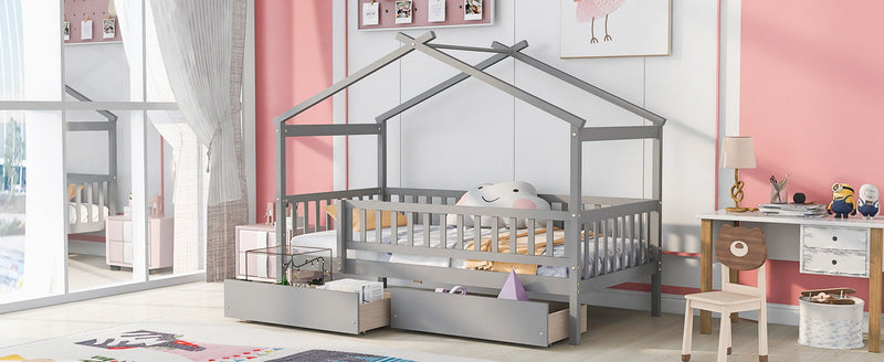 House Bed With 2 Drawers - R&R Furniture Gallery (Fountain Valley, CA)