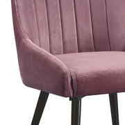 Riley - Side Chair (Set of 2) - Pink Fabric & Black - R&R Furniture Gallery (Fountain Valley, CA)