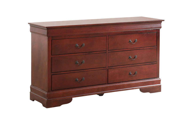 Elegant traditional storage dresser by Glory Furniture with multiple drawers and classic wooden design.