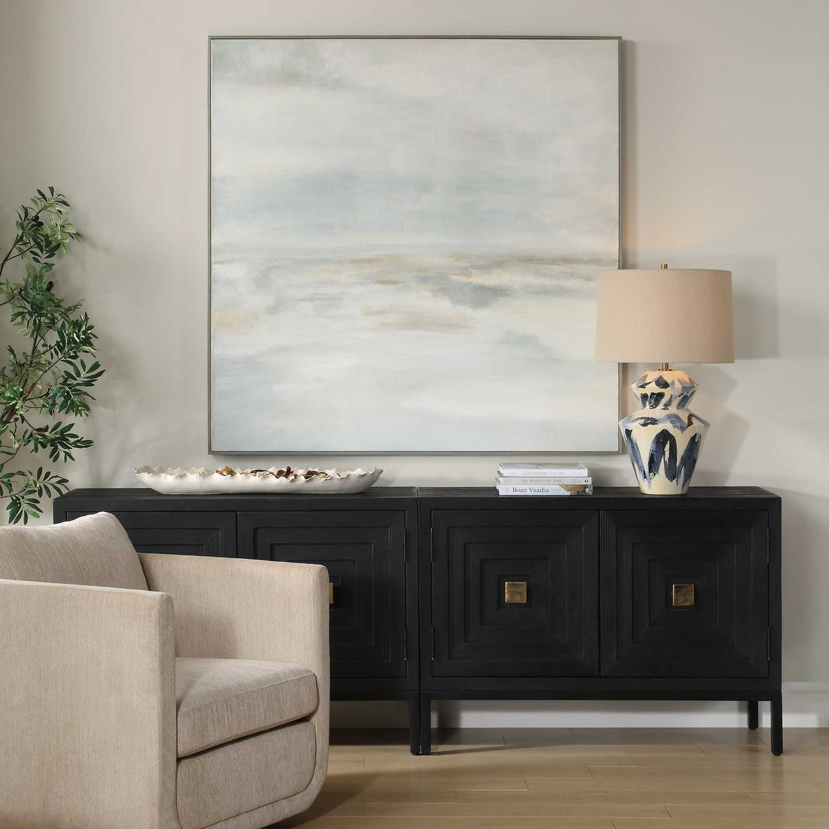 Furthest Thing - Canvas Landscape Art - Brown / Gray / White