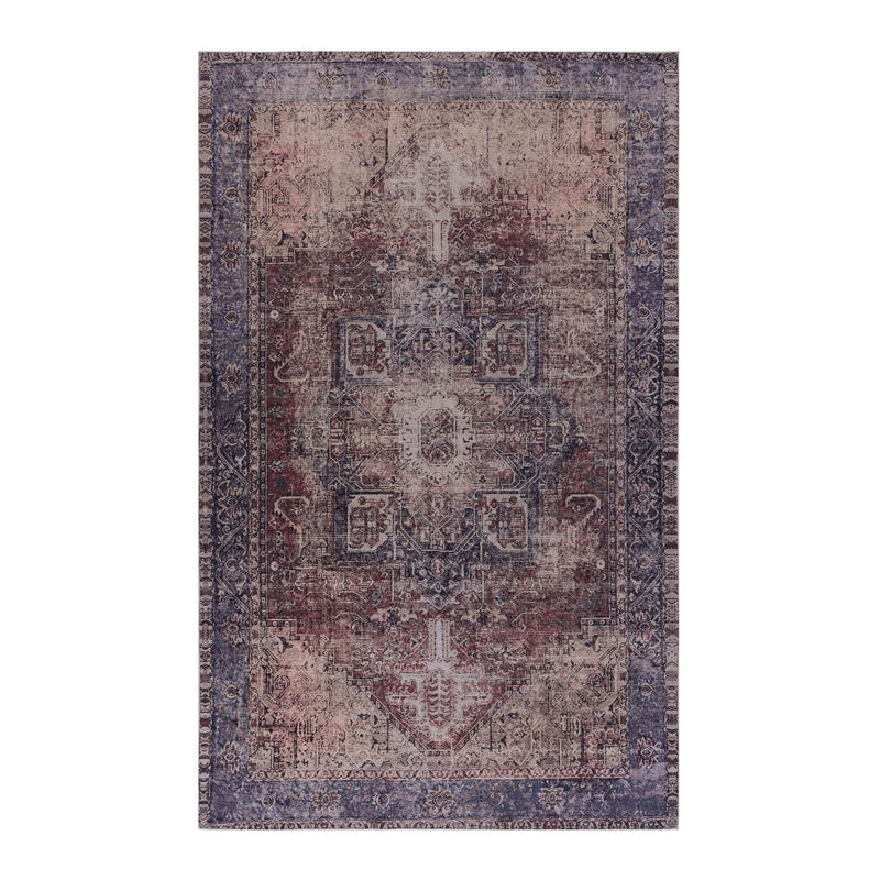 Maval - 3' X 5' Washable Area Rug - Burgundy - R&R Furniture Gallery (Fountain Valley, CA)