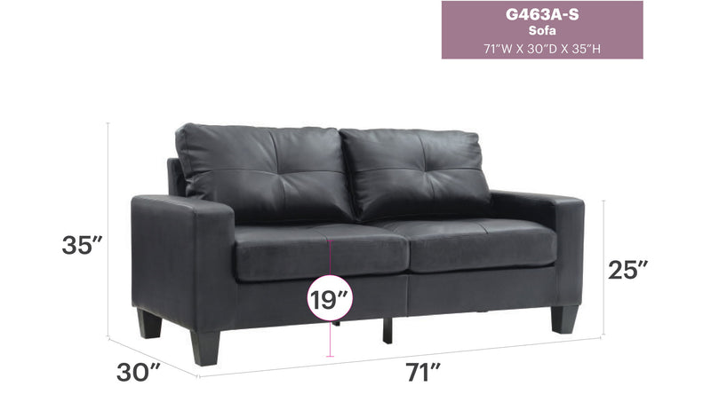 Modern Newbury modular sofa by Glory Furniture, featuring plush cushions and sleek design in a contemporary living room setting.