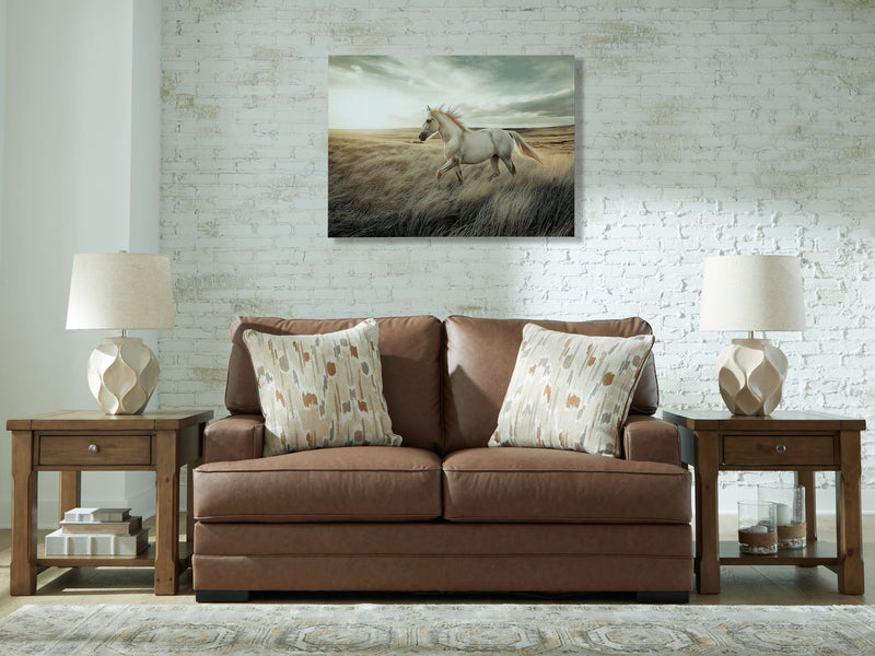 VillaCourt - Loveseat - Caramel - R&R Furniture Gallery (Fountain Valley, CA)