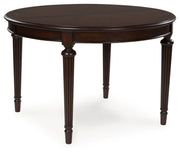 Lavinton - 8 Pc. - Dining Room Extension Table, 6 Side Chairs, Server - Brown - R&R Furniture Gallery (Fountain Valley, CA)