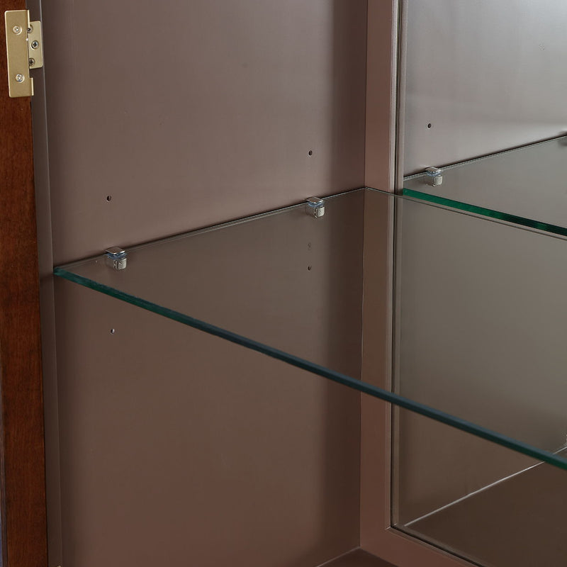 Houston - Display Cabinet - Walnut - R&R Furniture Gallery (Fountain Valley, CA)