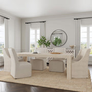 Warwick - Upholstered Rolling Dining Chair - R&R Furniture Gallery (Fountain Valley, CA)