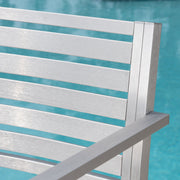 Outdoor Aluminum Rust Proof Barstools (Set of 2) - Silver - R&R Furniture Gallery (Fountain Valley, CA)